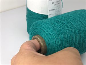 Shetlandsuld 2 trådet - jade grøn, 500 g